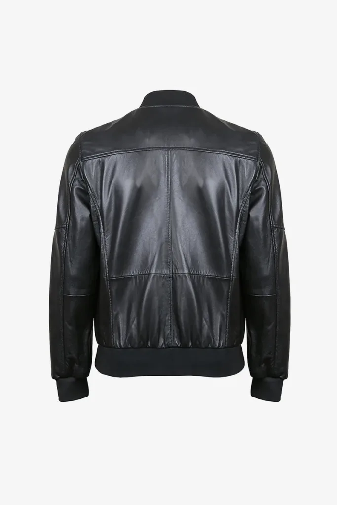 Archway Ribbed Bomber Jacket – Black – view 2