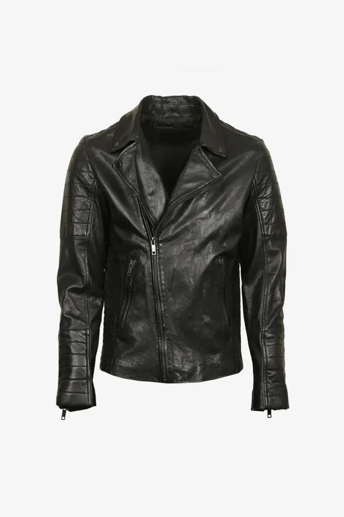 Bayswater Quilted Biker Jacket – Black – view 1