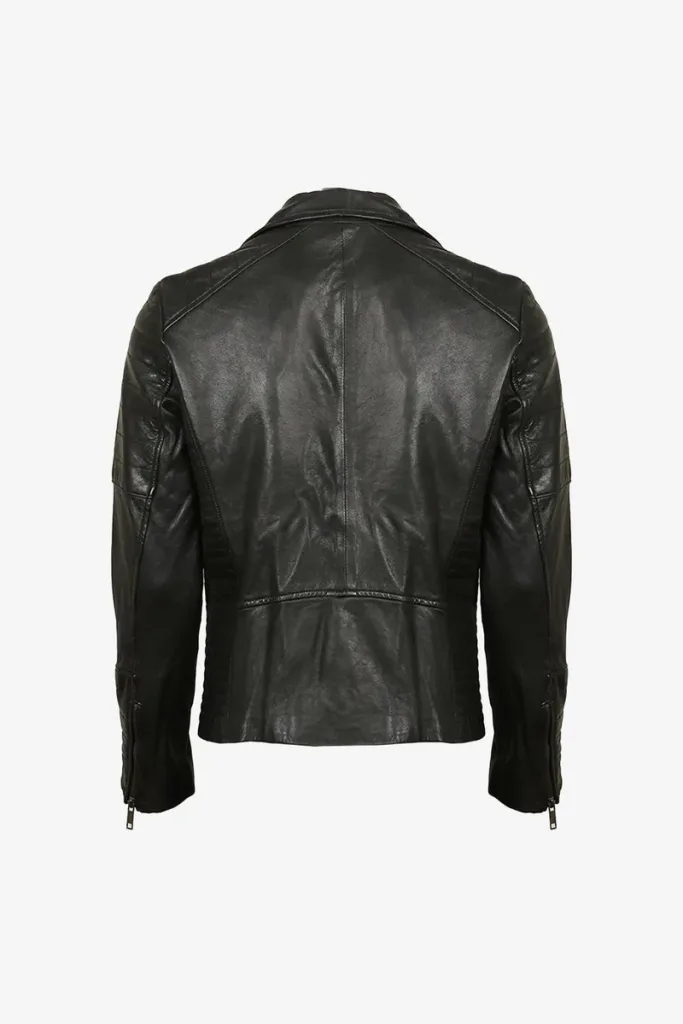 Bayswater Quilted Biker Jacket – Black – view 2