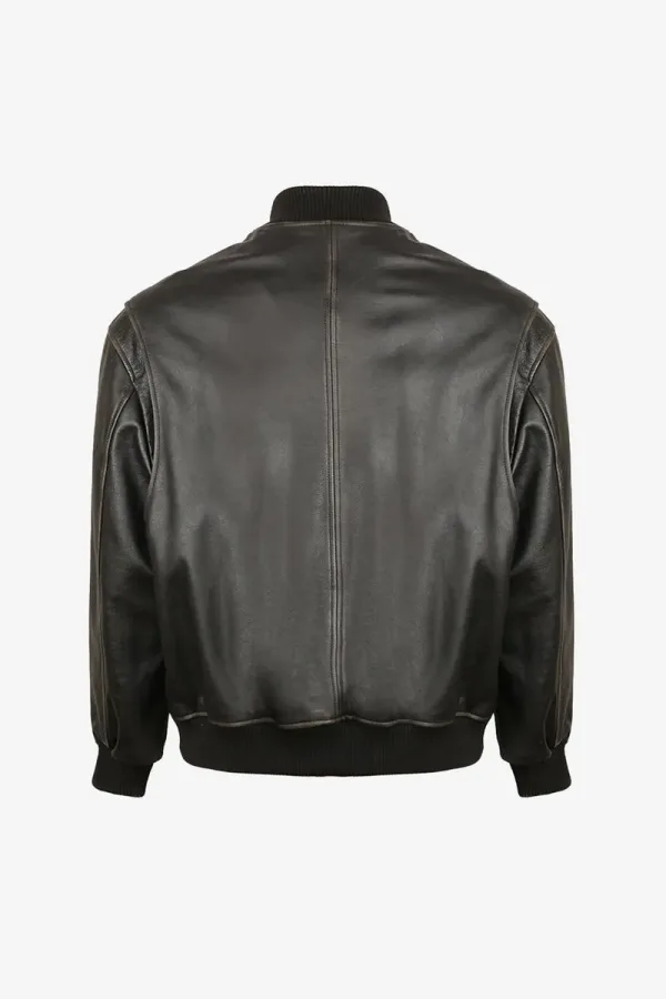 Canary Ribbed Bomber Jacket – Black – view 2