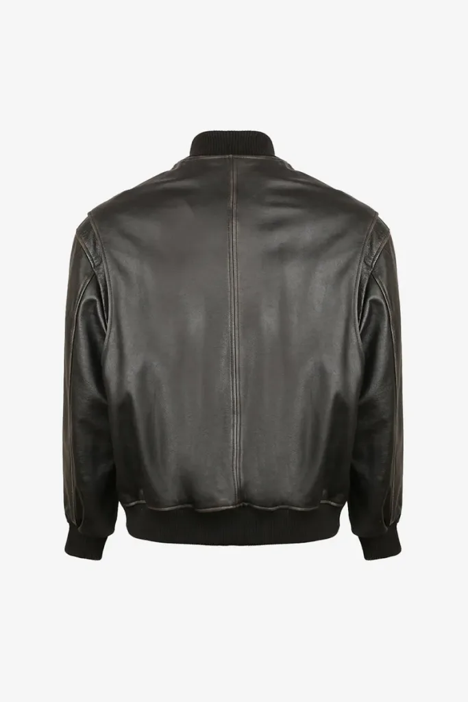 Canary Ribbed Bomber Jacket – Black – view 2