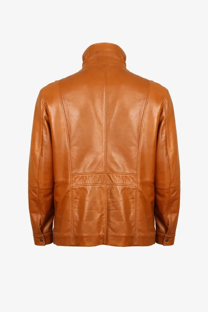 Euston Shearling-Collar Flight Jacket – Cognac – view 2