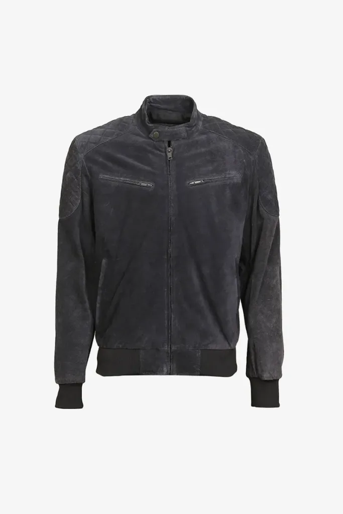 Fitzrovia Quilted Cafe Racer Jacket – Black – view 1