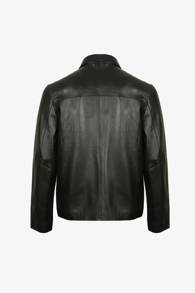 Hackney Wick Leather Jacket – Black – view 2