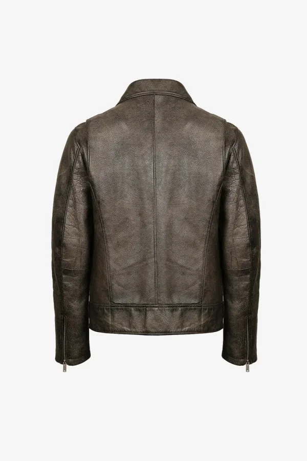 Highgate Cafe Racer Jacket – Distressed Brown – view 2