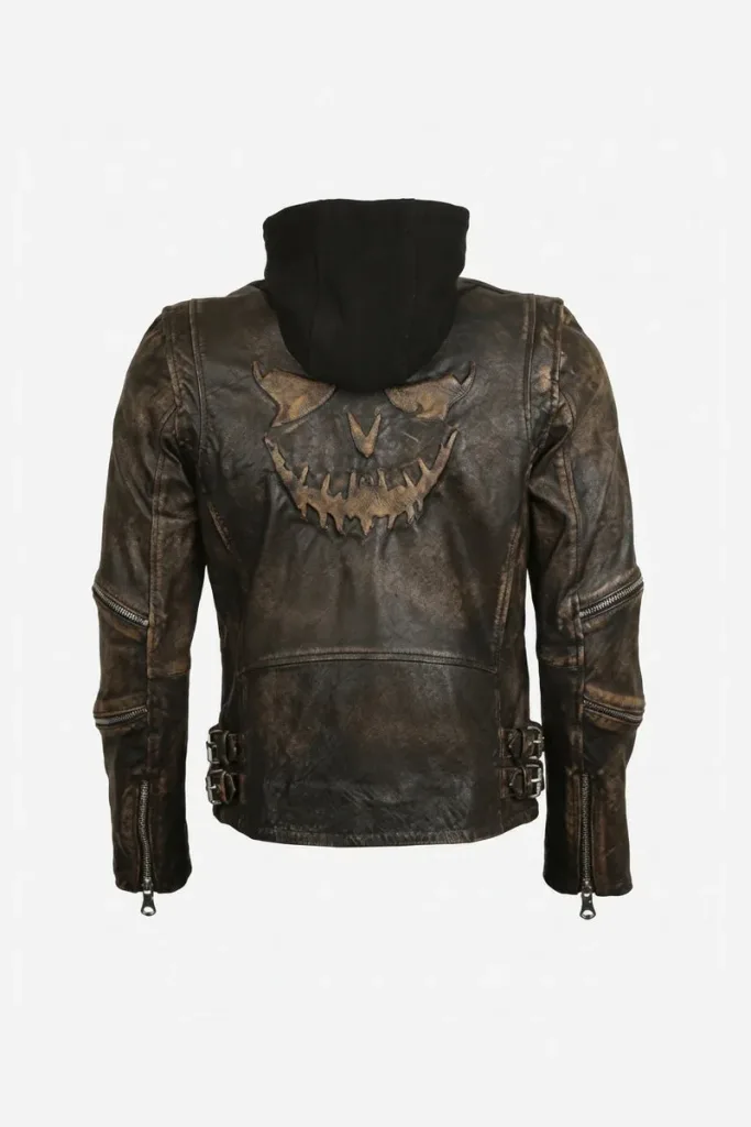 Hoxton Distressed Cafe Racer Jacket – Dark Brown – view 2