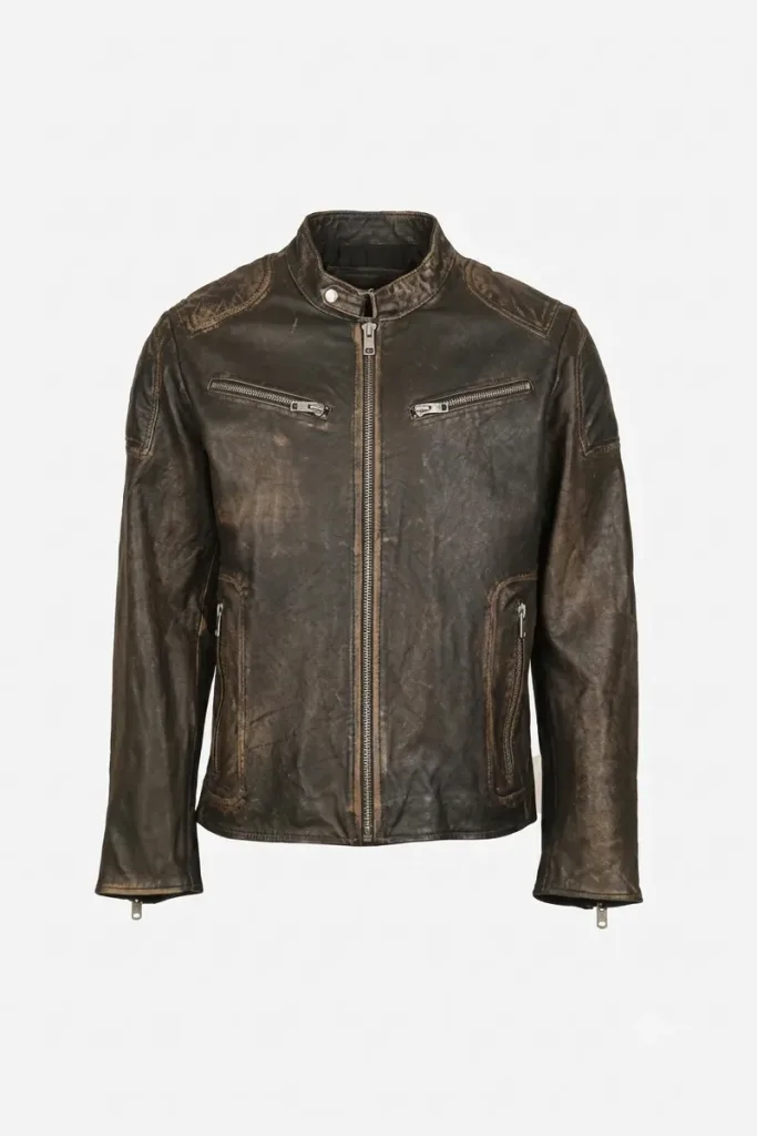 Kentish Cafe Racer Jacket – Distressed Brown – view 1
