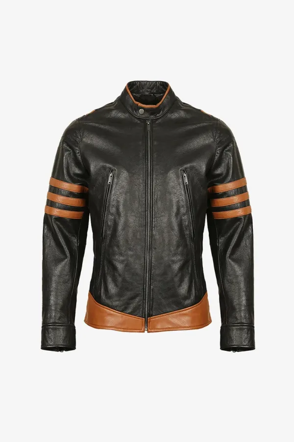 Lambeth Cafe Racer Jacket – Black and Cognac – view 1
