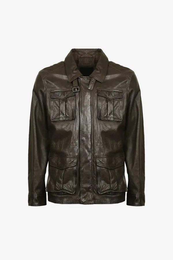 Paddington Field Flight Jacket – Dark Brown – view 1