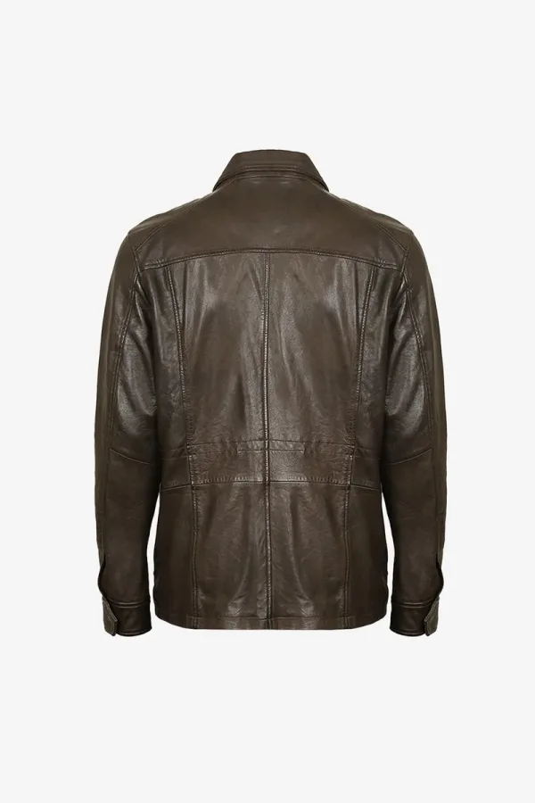 Paddington Field Flight Jacket – Dark Brown – view 2