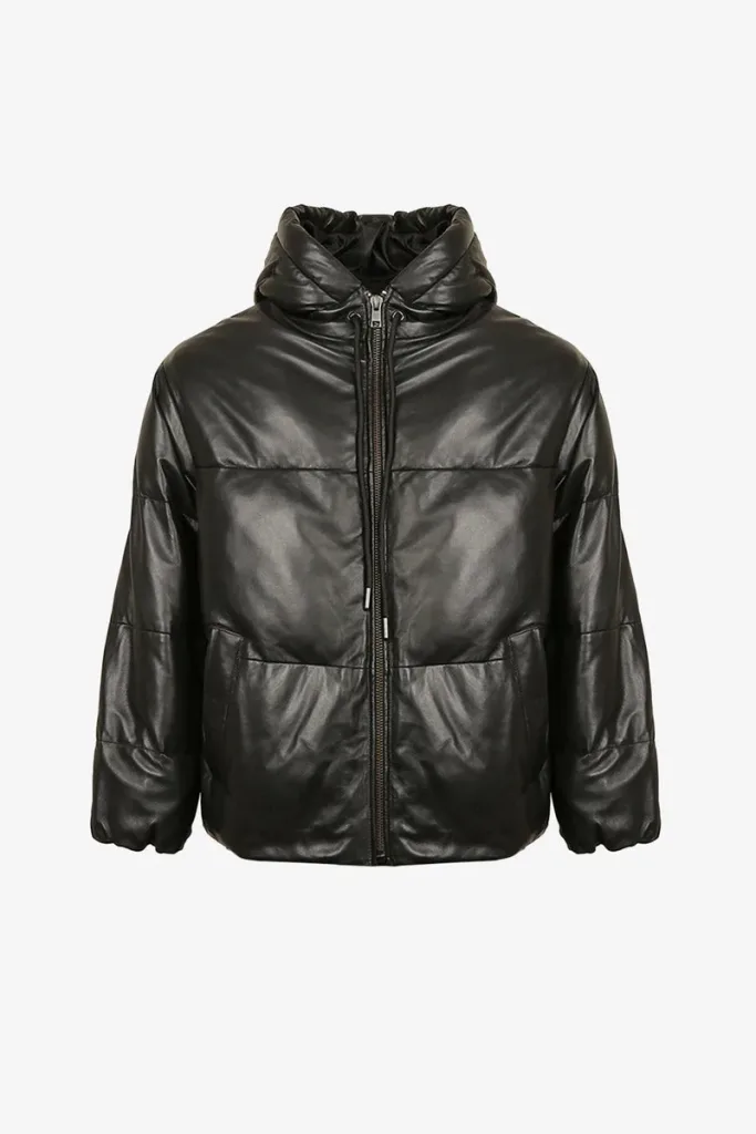 Pimlico Hooded Puffer Jacket – Black – view 1