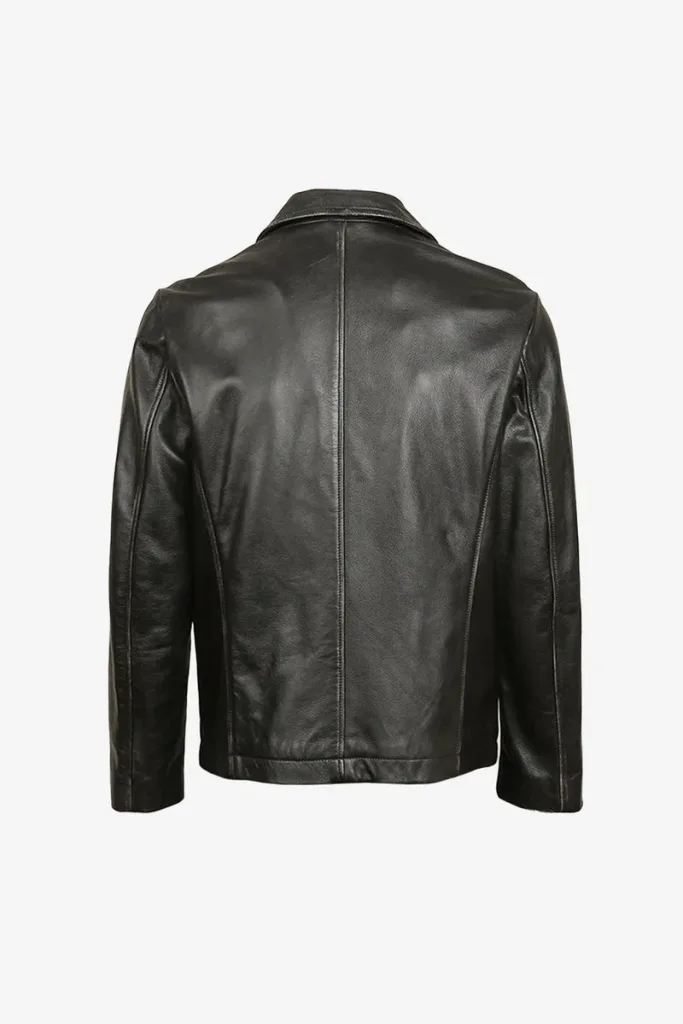 Putney Leather Blazer – Black – view 2