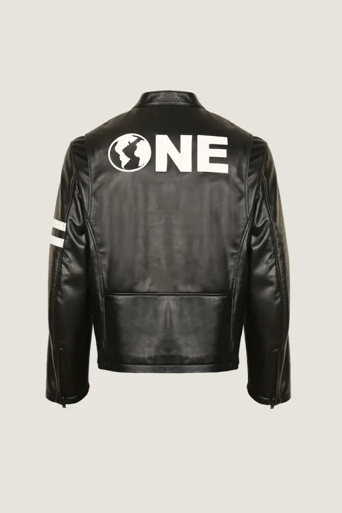 Soho Sheepskin Cafe Racer Jacket – Black – view 4