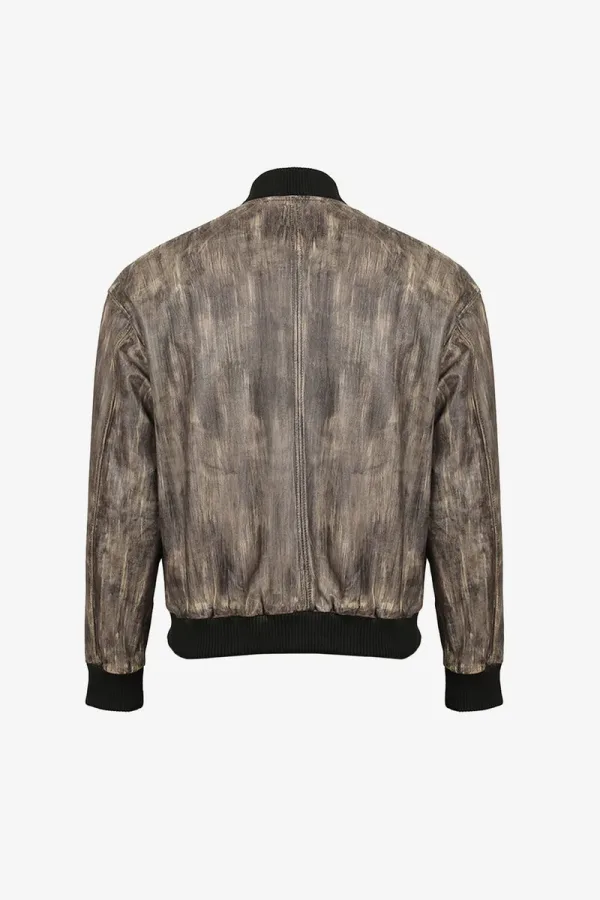 Vauxhall Bomber Jacket – Distressed Grey Brown – view 1