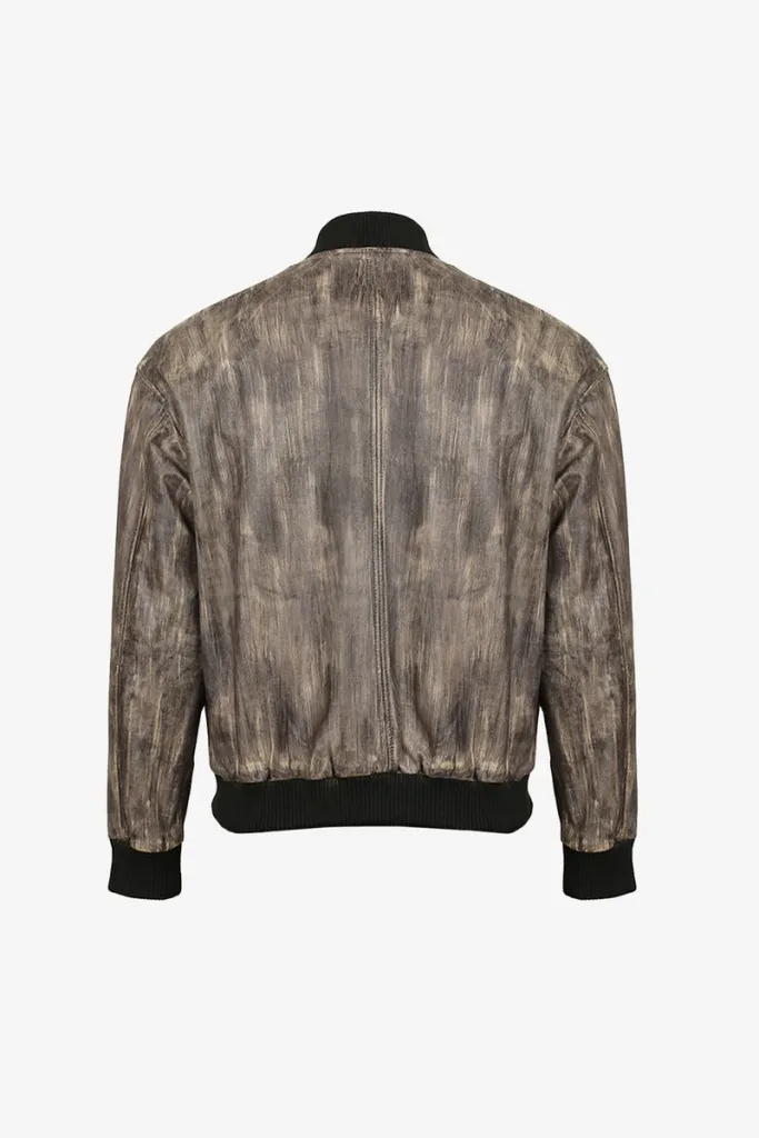 Vauxhall Bomber Jacket – Distressed Grey Brown – view 1