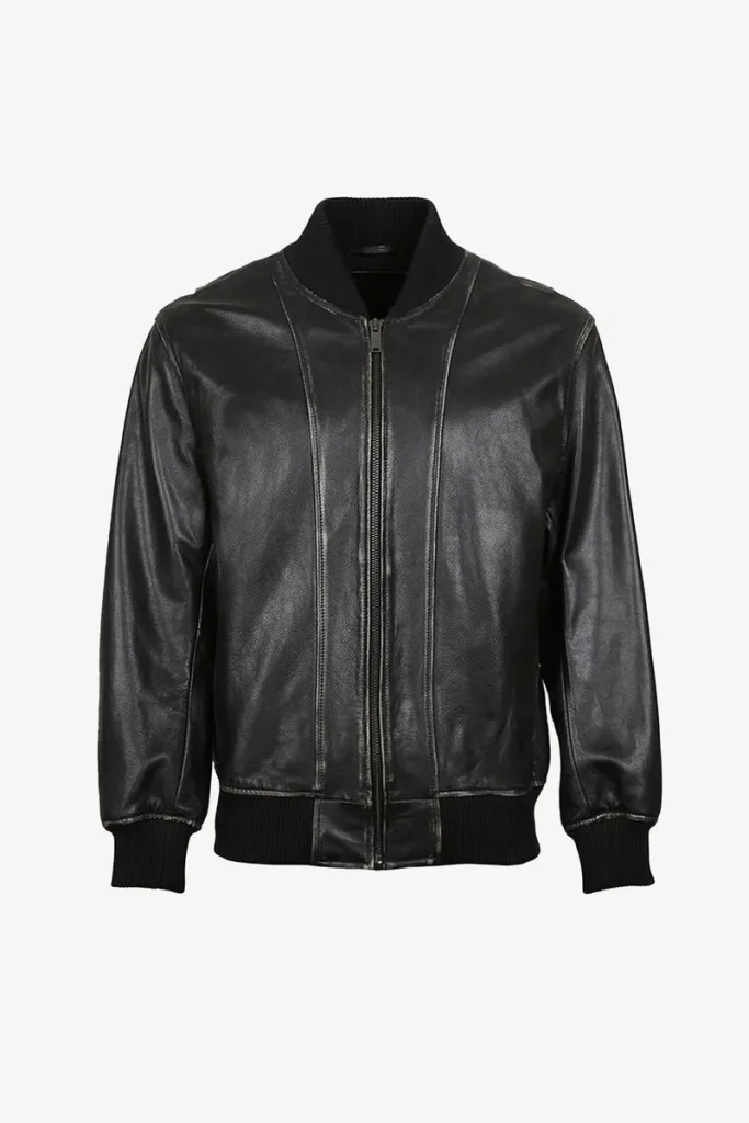 Woolwich Ribbed Bomber Jacket – Black – view 1