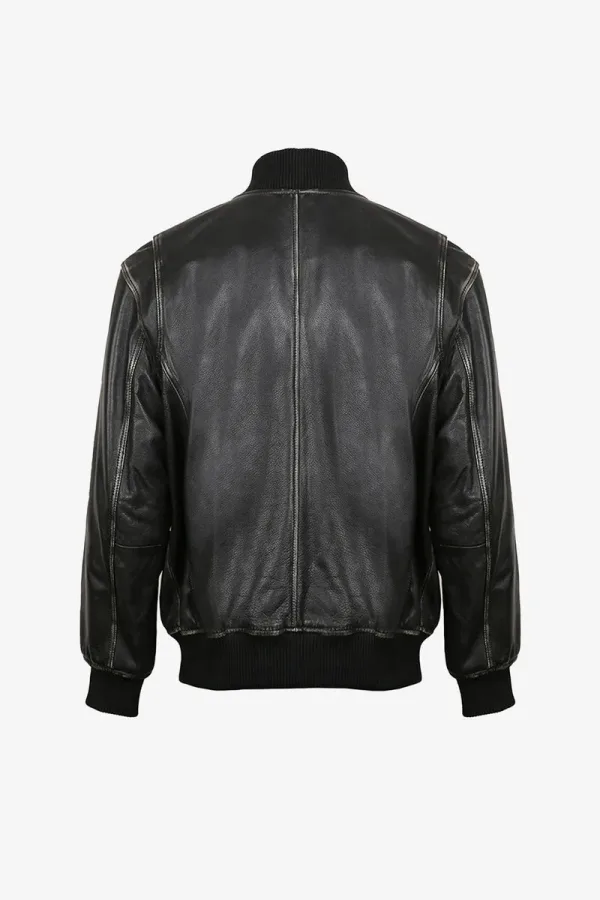 Woolwich Ribbed Bomber Jacket – Black – view 2