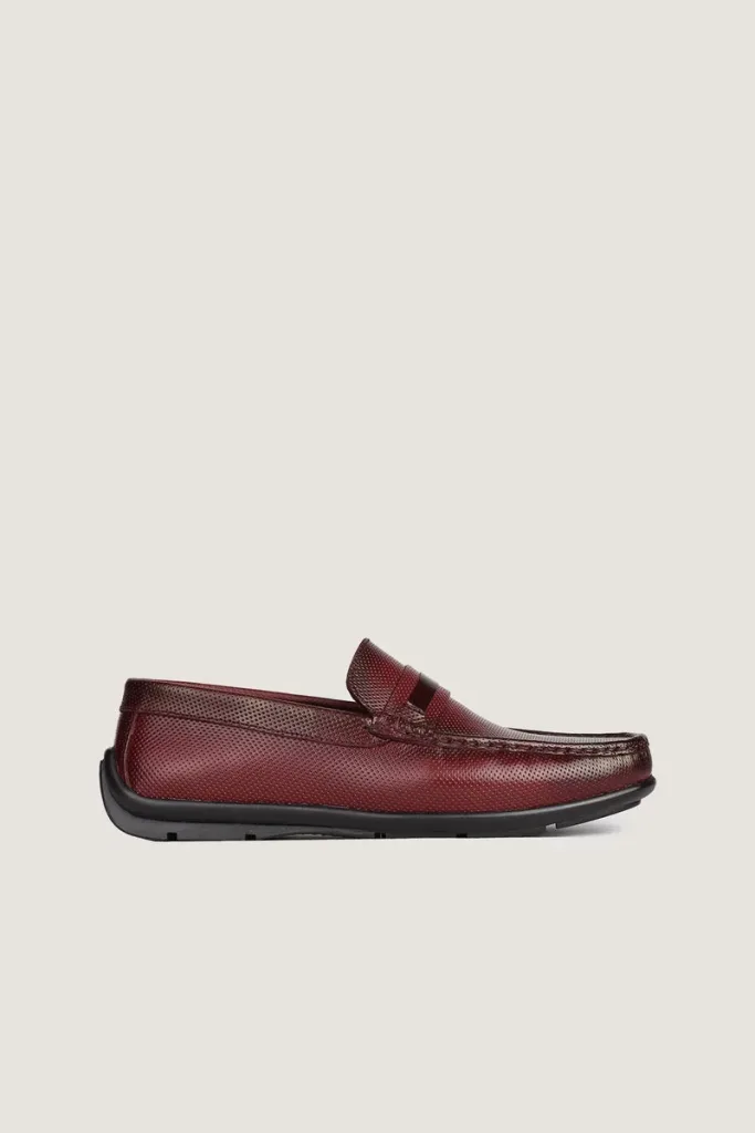 Albemarle Micro-Punch Driving Shoes – Burgundy – view 2