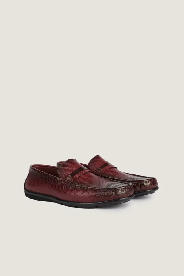Albemarle Micro-Punch Driving Shoes – Burgundy – view 3