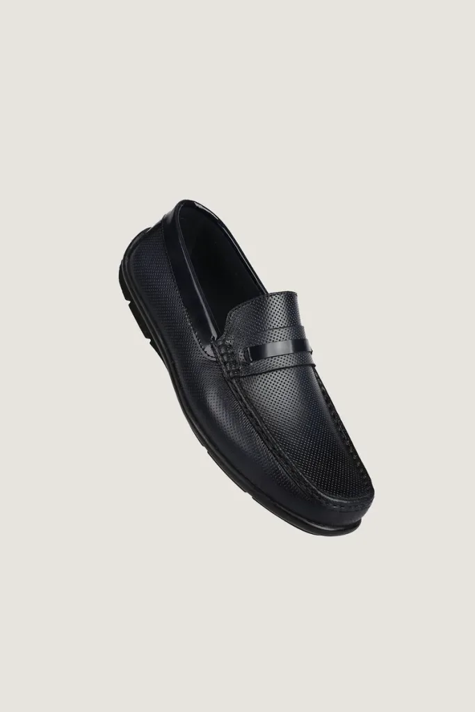Albemarle Micro-Punch Driving Shoes – Navy – view 1