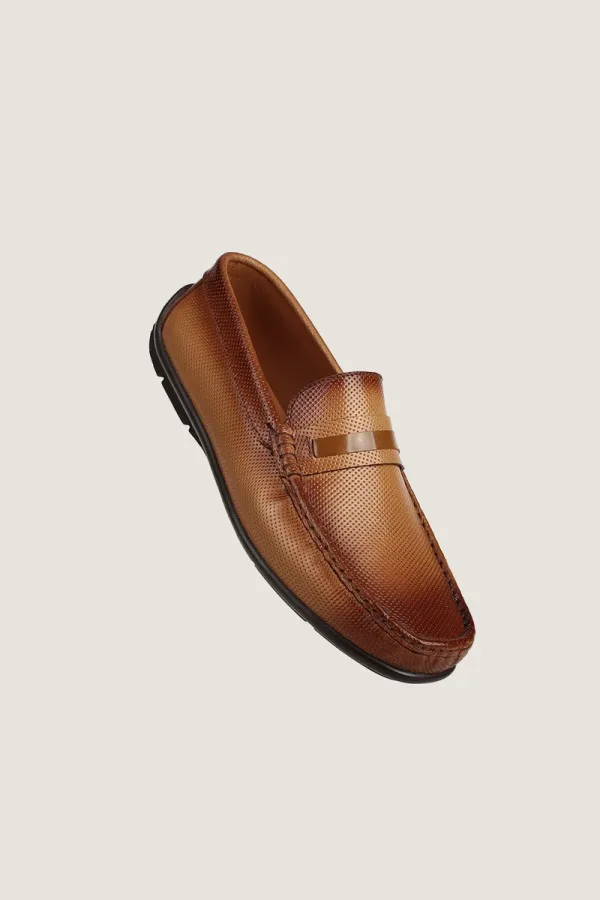 Albemarle Micro-Punch Driving Shoes – Tan – view 1