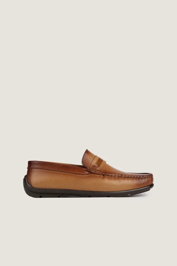 Albemarle Micro-Punch Driving Shoes – Tan – view 2