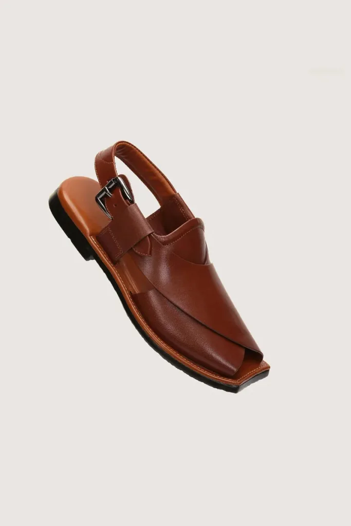 Baker Peshawari Chappals – Cedar – view 1