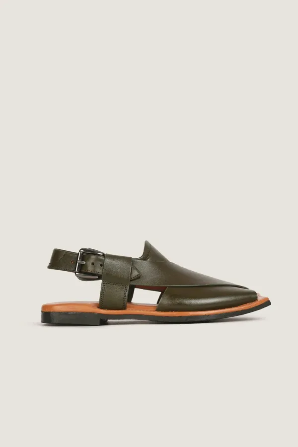 Baker Peshawari Chappals – Green – view 3