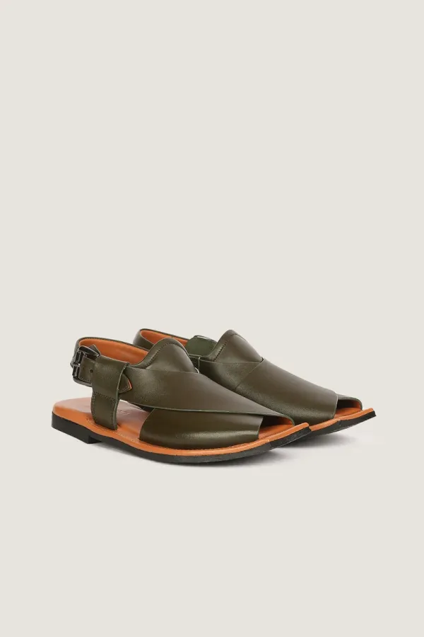Baker Peshawari Chappals – Green – view 4