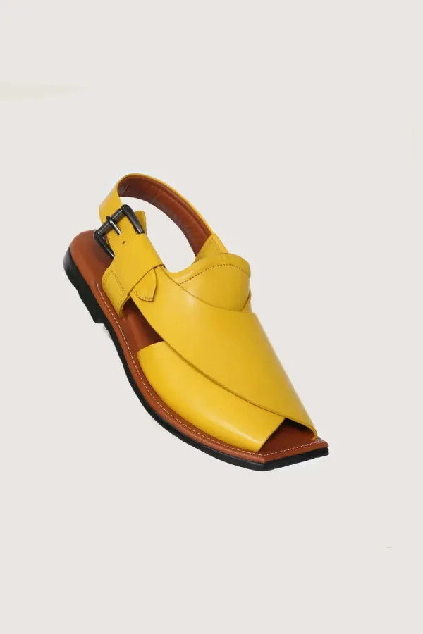 Baker Peshawari Chappals – Mustard – view 1