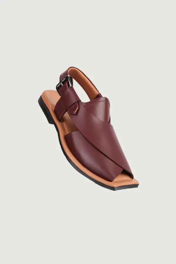 Baker Peshawari Chappals – Red – view 1