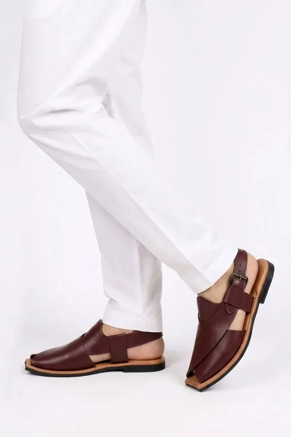 Baker Peshawari Chappals – Red – view 2