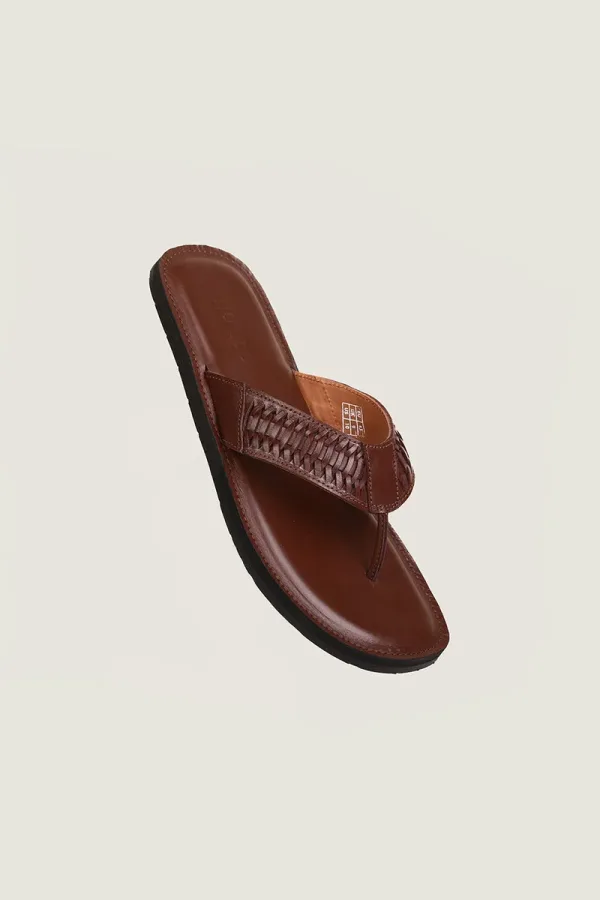 Berwick Leather Flip Flops – Tan – view 2