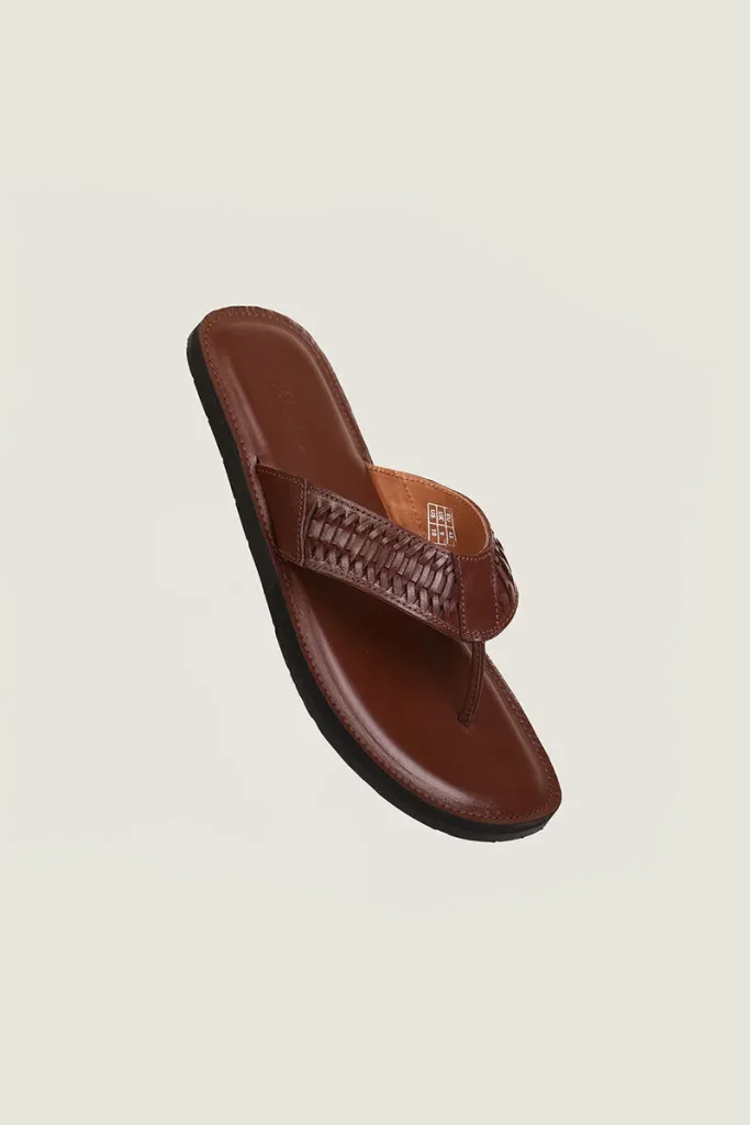 Berwick Leather Flip Flops – Tan – view 2