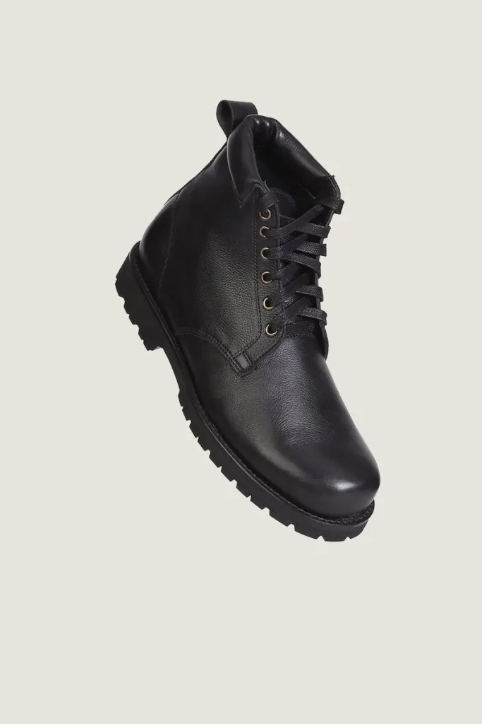 Bond Lace-Up Leather Boots – Black – view 1