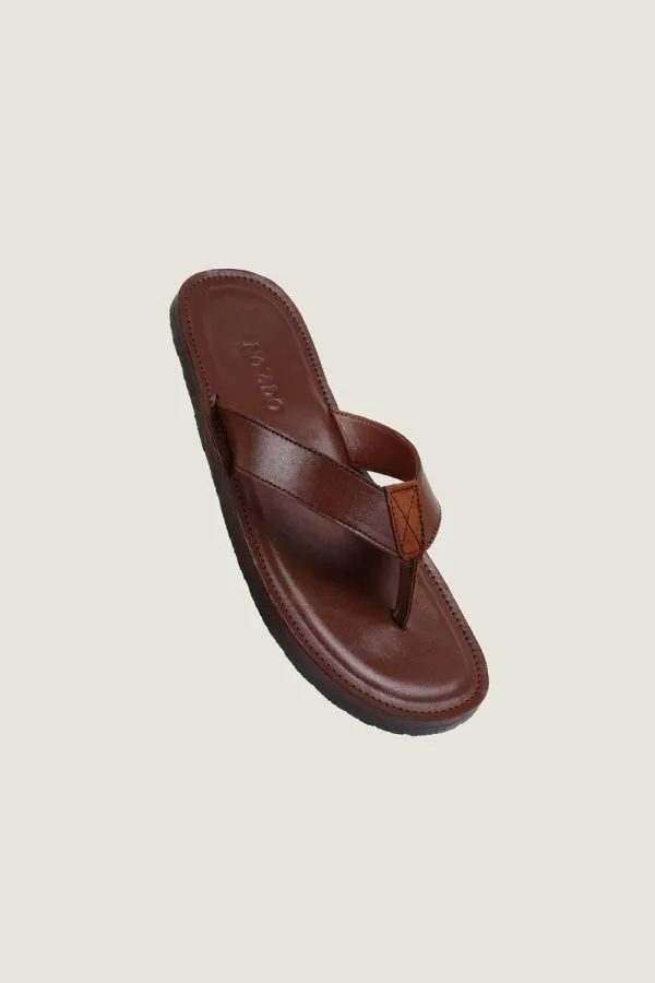 Brewer Leather Flip Flops – Tan – view 2