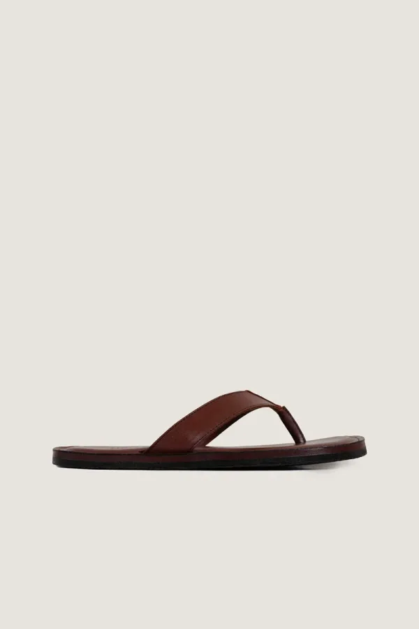 Brewer Leather Flip Flops – Tan – view 3