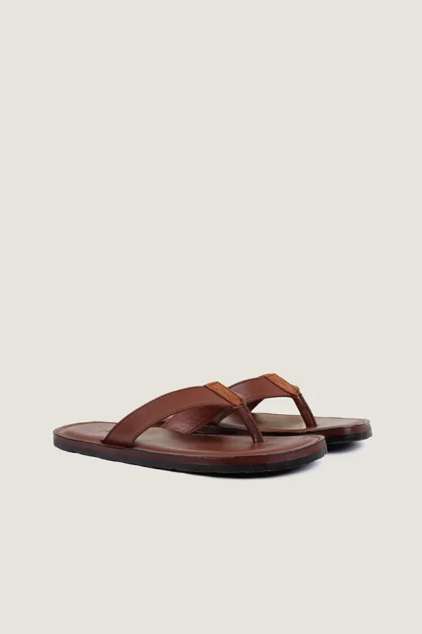 Brewer Leather Flip Flops – Tan – view 4