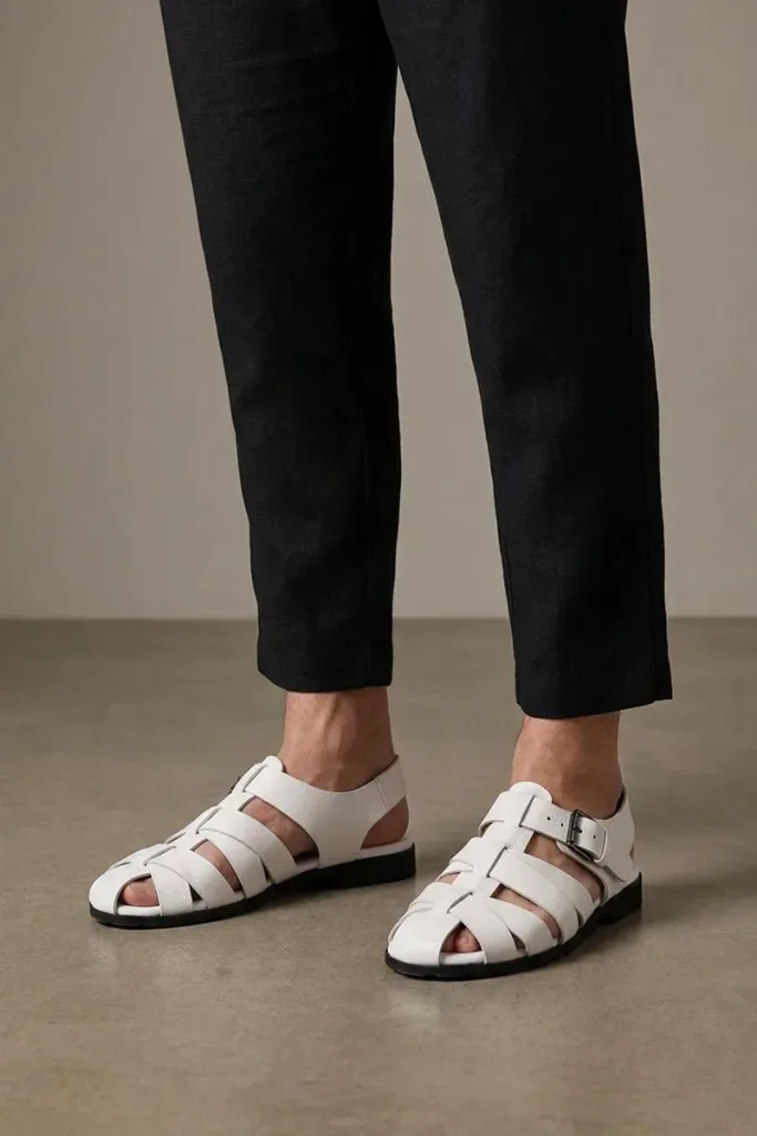 Burlington Fisherman Sandals – White – view 1