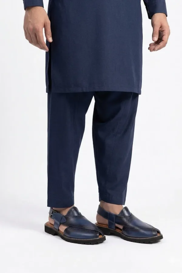 Cavendish Brogue Peshawari Chappals – Blue – view 2