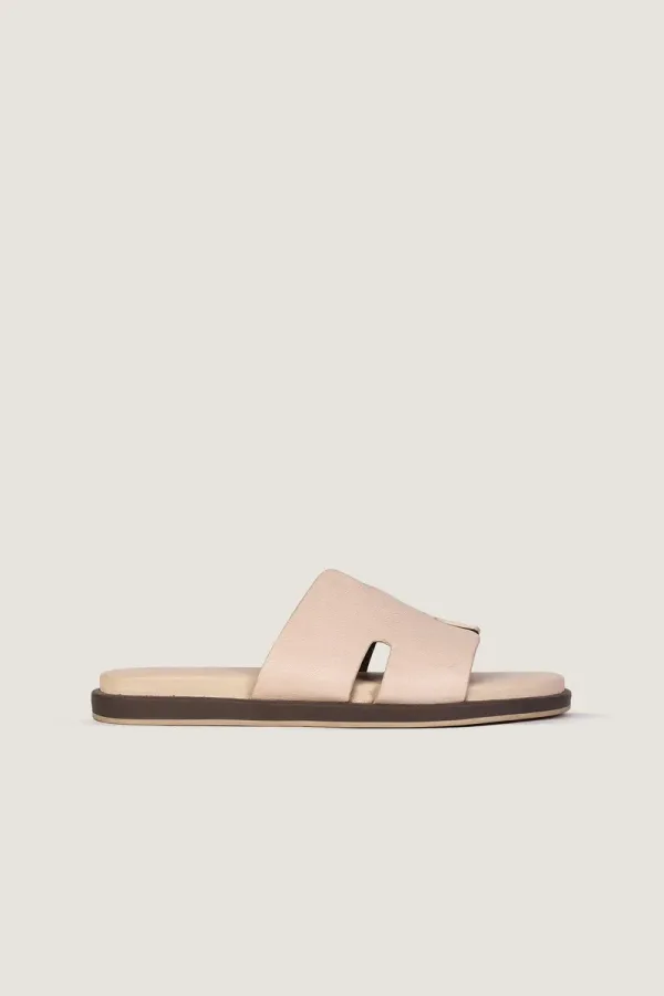 Conduit Leather Slides – Beige – view 2