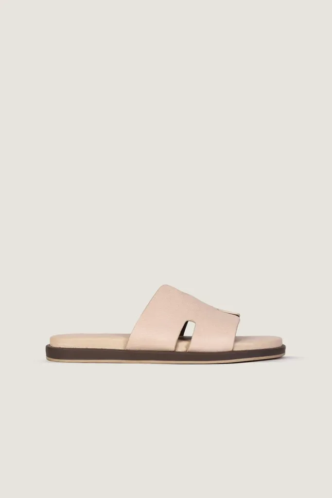 Conduit Leather Slides – Beige – view 2
