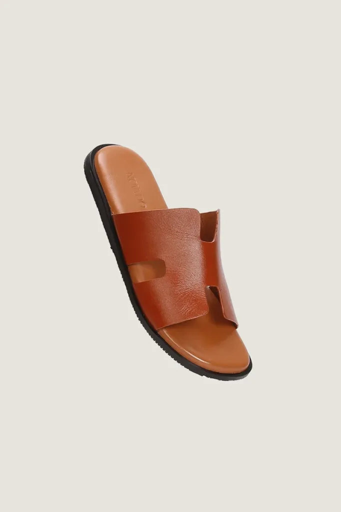 Conduit Leather Slides – Cognac – view 2