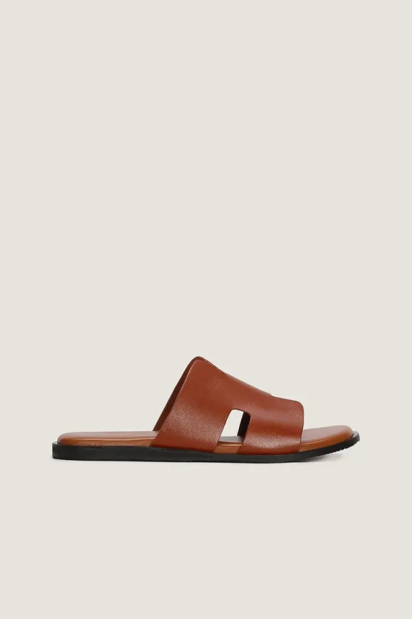 Conduit Leather Slides – Cognac – view 3