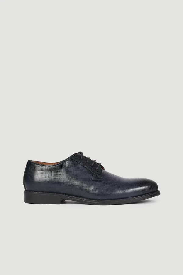 Curzon Micro-Punch Derby Shoes – Navy – view 3