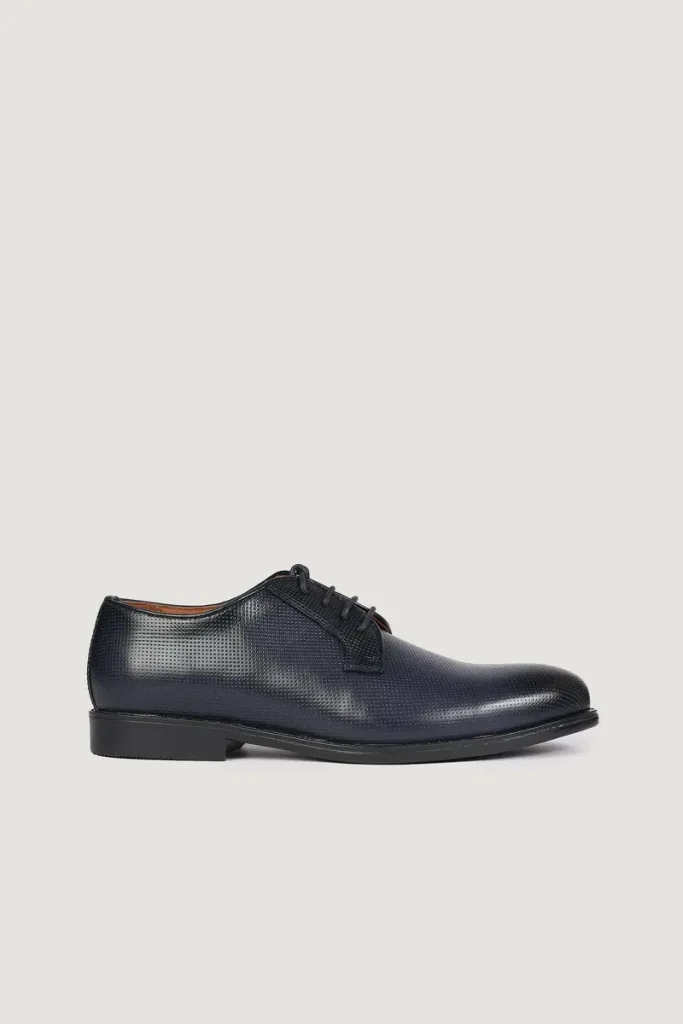 Curzon Micro-Punch Derby Shoes – Navy – view 3
