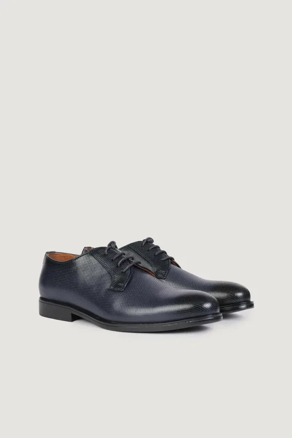 Curzon Micro-Punch Derby Shoes – Navy – view 4