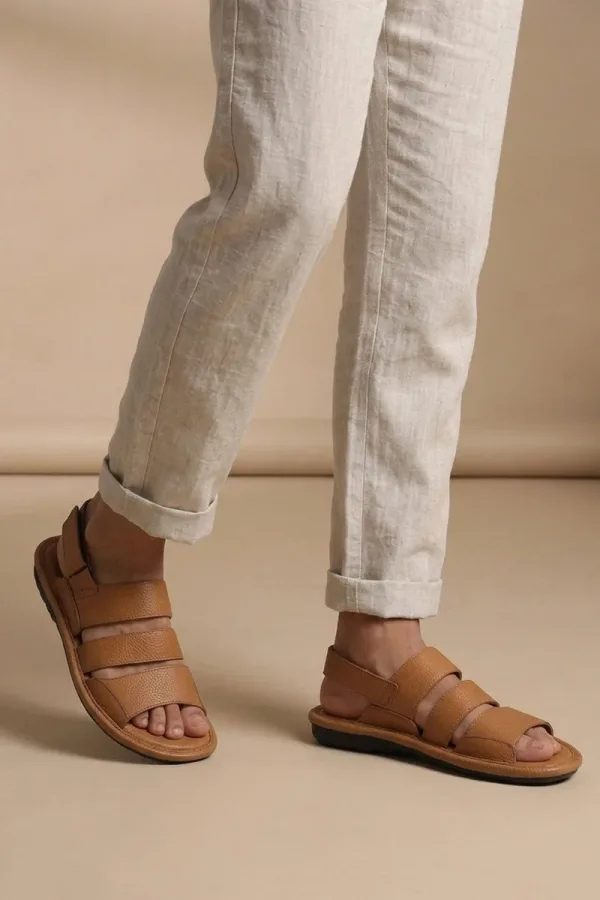 Dean Leather Sandals – Tan – view 1