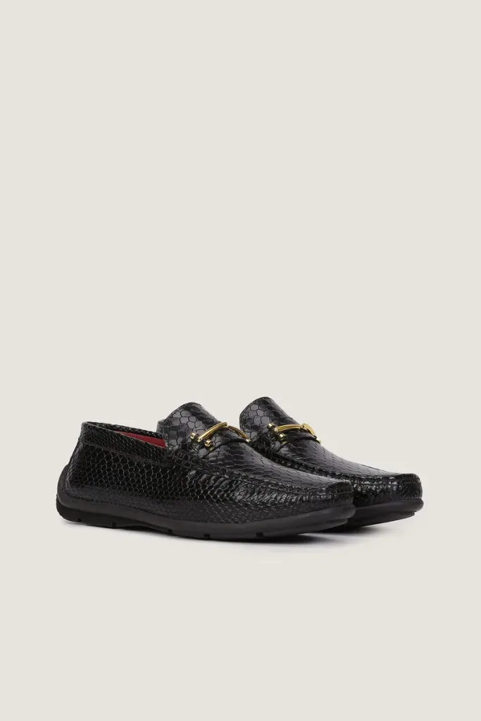 Dover Leather Driving Shoes – Black – view 3
