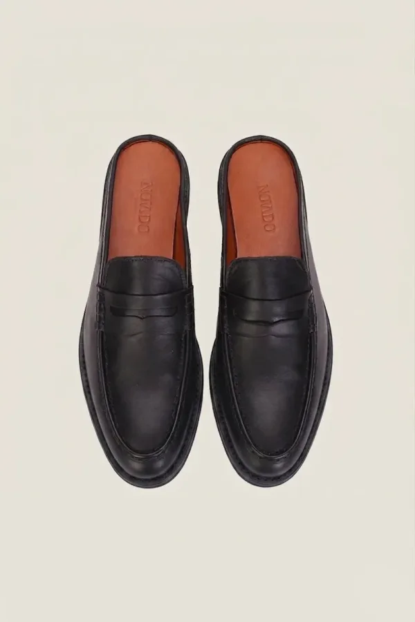 Fleet Backless Leather Loafers – Black – view 4